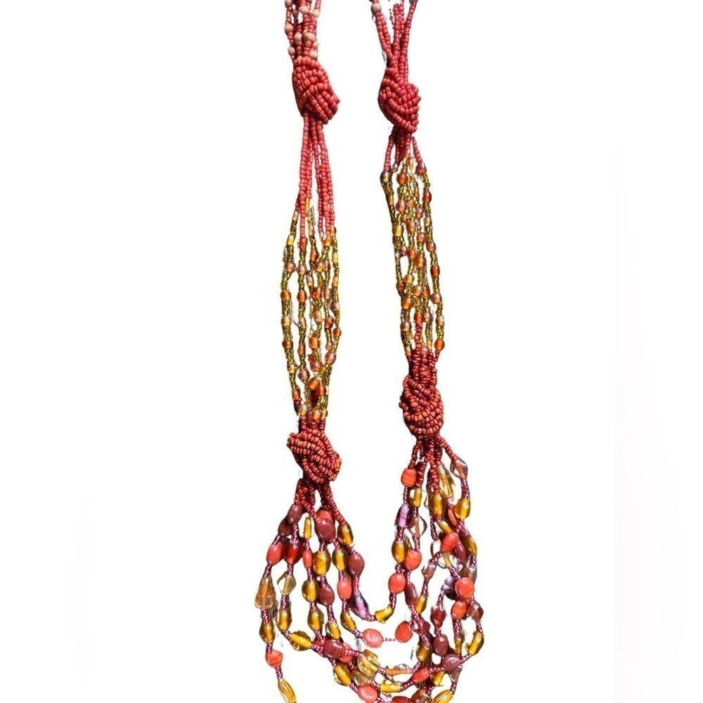 17 Inch Bead Necklace (Like New - Great Condition) ❤️💛🧡 - Picture 3 of 9